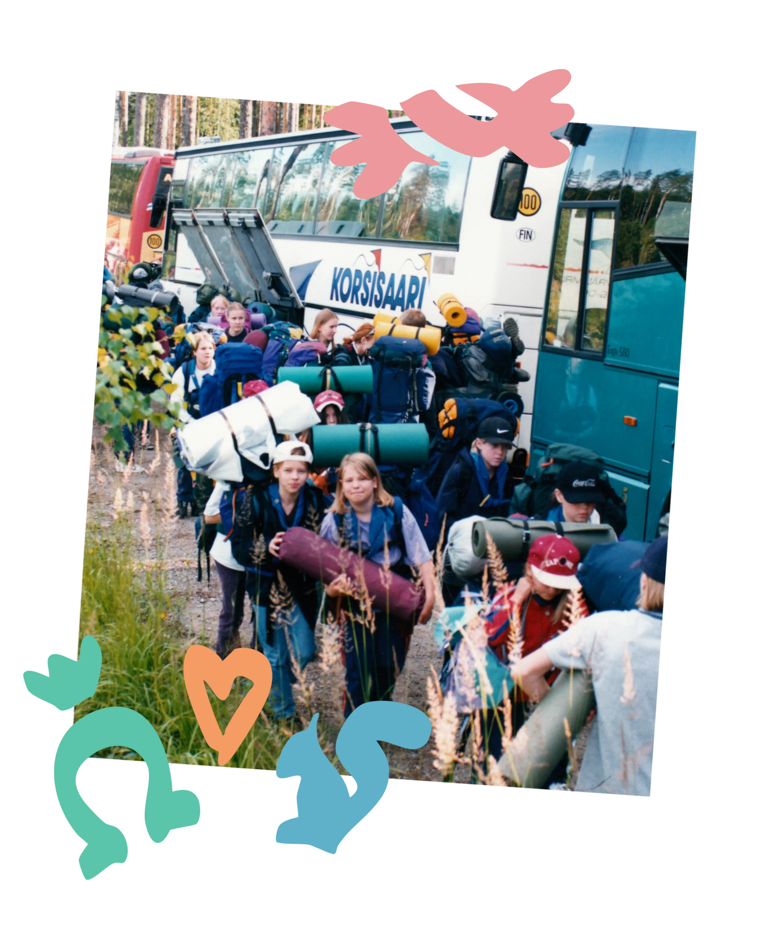 Punainen tipi metsässä