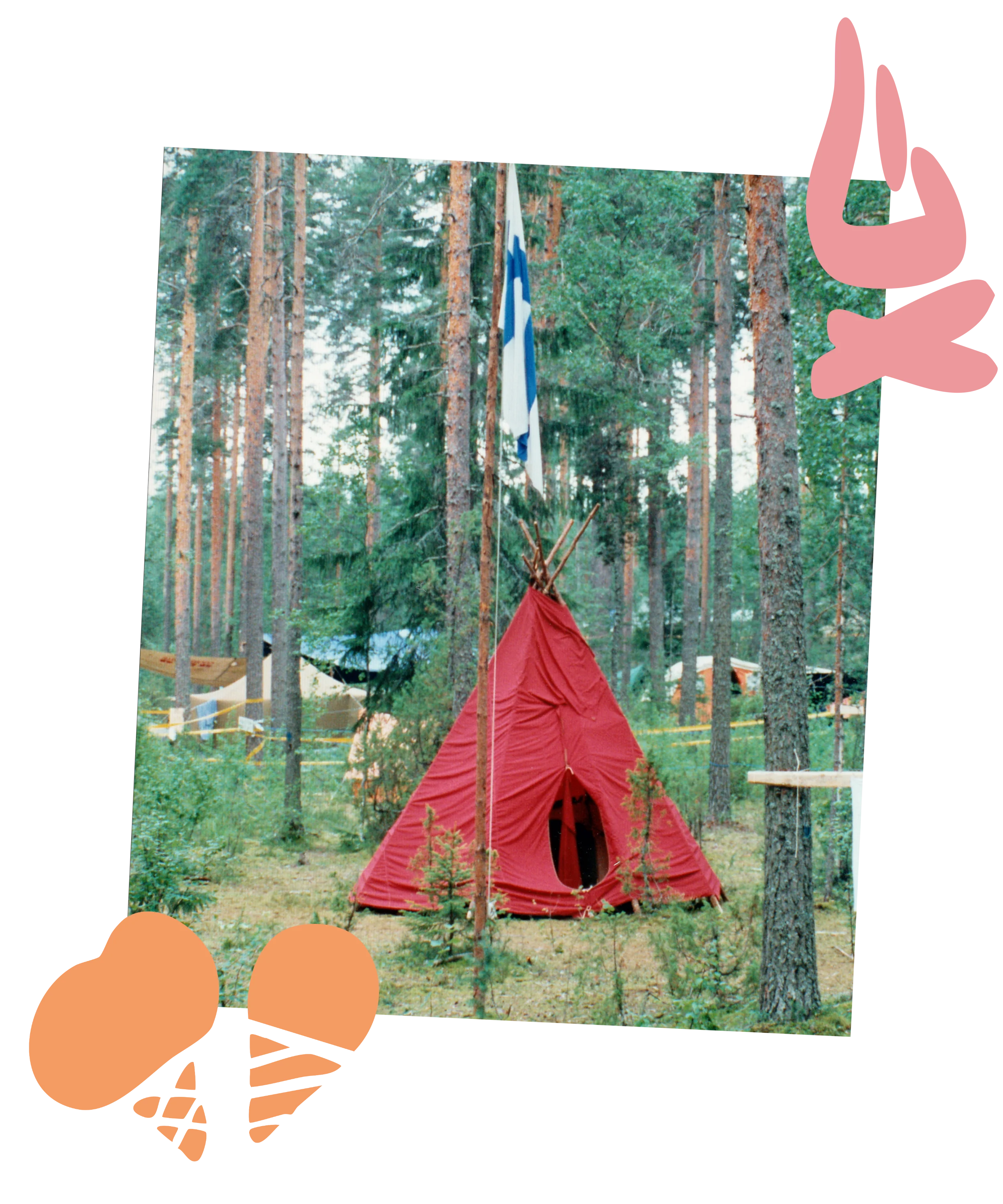 Punainen tipi metsässä
